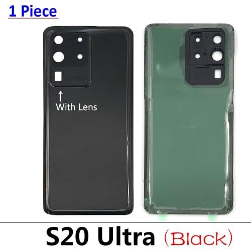 5PCS Battery Glass Back Cover Rear Case Parts With Camera Lens For Samsung Galaxy S20 Ultra G988 S20 Plus S20+G985 S20 G980