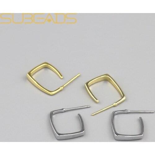Subeads Real 925 Sterling Silver Square Drop Earrings For Women Party Birthday Geometric Square Dangle Earring Accessories