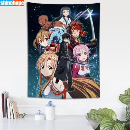 Sword Art Online Tapestry Mandala Wall Hanging Wall Tapestry Psychedelic Farmhouse Decor Dorm Room Wall Carpet Wall Blanket