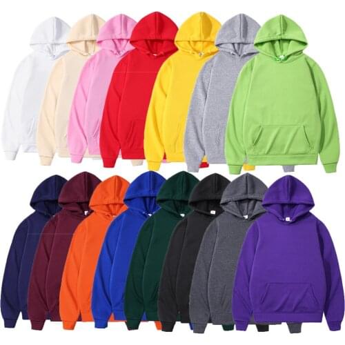 Fifteen Colors Quality Brand Men Hoodie Autumn Hip Hop Streetwear Men Pullover Sweatshirts Hoodies Mens Solid Color Hoodie Male