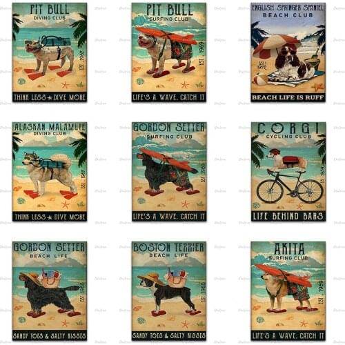 Welsh Corgi Lovers Corgi Cycling Club Life BeHind Bars Retro Poster Beach Wall Art Prints Home Decor Canvas dog Lovers Gift