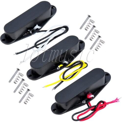 Belcat Vintage Single Coil Pickup for Electric Guitar Parts Accessories Alnico 5 Neck Middle Bridge Set Black White