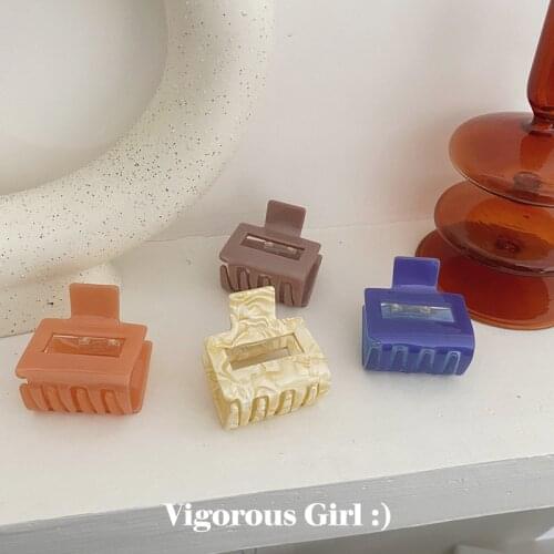 1PC Korean INS Rectangle Acetate Acrylic Hair Clips Girls Hairpins Crab Claws Clamp Hair Accessories for Women