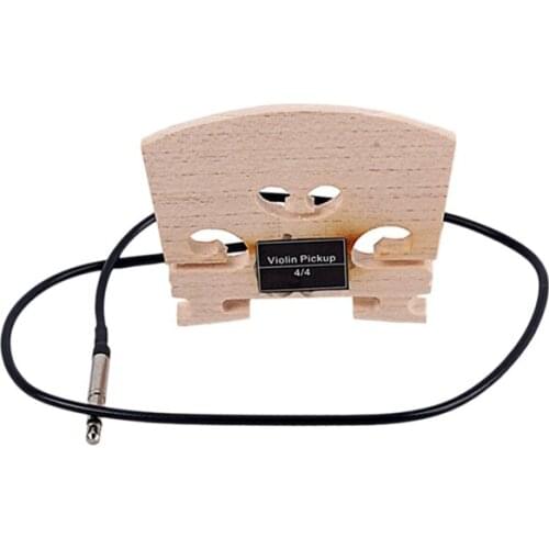 1Pcs Violin Bridge with Internally Mounted Piezo Pickup for 4/4 Full Size Electric Violin Parts Replacement