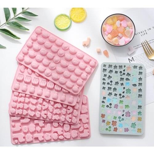 1Pcs Silicone Cartoon Shape Cupcake Jelly Candy Decoration Mold Reusable Gummy Candy Mould Pink/Blue Kitchen Supplies