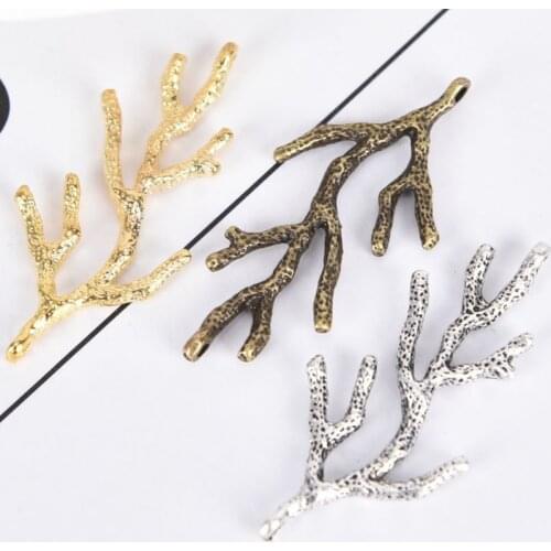 10Pcs/Set Vintage Alloy Branch Charms Pendant Jewelry Finding DIY Making Craft