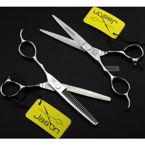 2pcs 6inch left hand hair scissors salon barber Hairdressing hairdresser thinning cutting styling tools