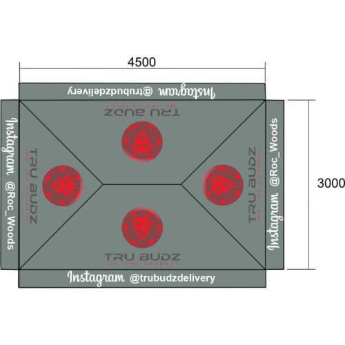 3m x 4.5m (10FT x 15FT) Roof Top with Digital Printing and Free Shipping