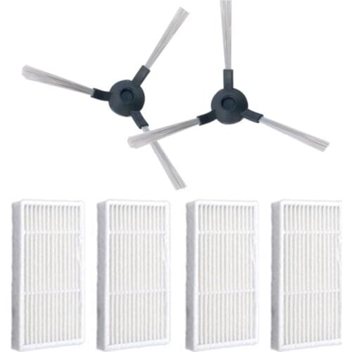 4* Hepa Filter +2* Side Brush Replacement for midea VCR06 VCR07 Robot vacuum cleaner spare parts Filter