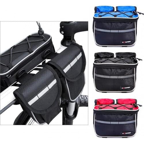 Bicycle Bag Mountain Road Bicycle Bike 4 In 1 Trunk Bags Cycling Double Side Rear Rack Tail Seat Riding Bag With Rain Cover