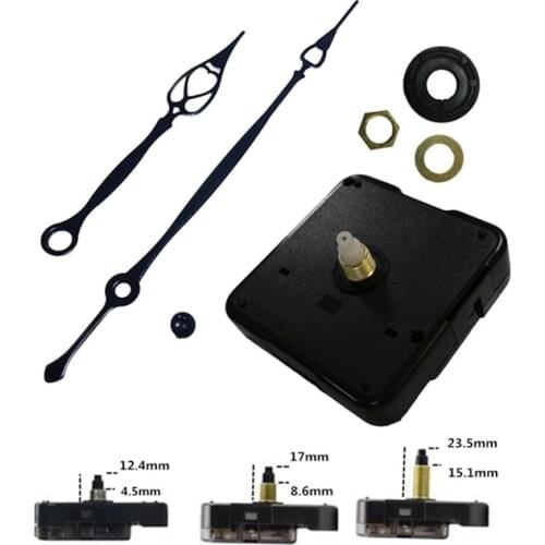50sets/lot DIY Clock Mechanism Hanging Black Quartz Watch Wall Clock Movement Parts Repair Replacement Essential Tools