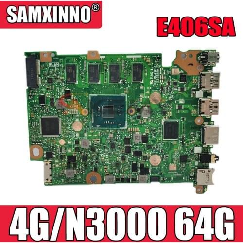90NB0HK0-R00090 E406SAS 4G/N3000 64G-SSD Laptop motherboard For ASUS VivoBook E406SAS E406SA E406S Mainboard motherboard