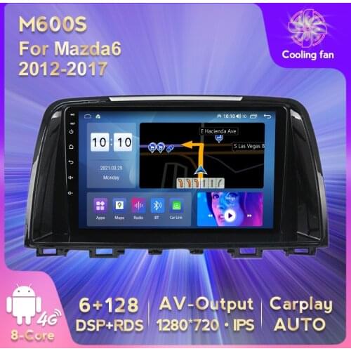 IPS HD 1280*720 Android 11 Car GPS Navigation DVD Multimedia Player for Mazda 6 2012-2017 4G Wifi BT Stereo Player Carplay AUTO
