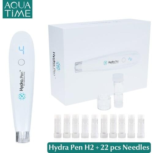 Newest Hydra Pen H2 With 22PCS Free Needles Facial Stem Cell Therapy Professional Microneedling Pen Mesotherapy Derma Stamp