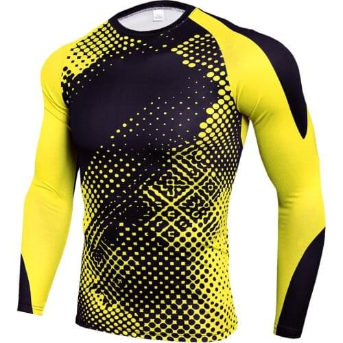 Long Sleeve Compression Shirt Men Quick Dry Gym T Shirt Fitness Sport Shirt Male Gym Workout Traning Tights winter 2020