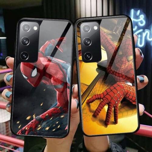 Tom Holland Spiderman Tempered Glass shell Phone case For SamSung Galaxy S8 S9 S10E S20 S21 S5 S30 Plus S20 fe 5G Lite Ultra
