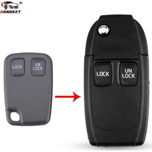 Dandkey Car Remote Key Shell Case Modified key For Volvo XC70 XC90 V40 V50 V70 V90 C30 C70 S40 S60 S70 S80 Fob 2 Buttons