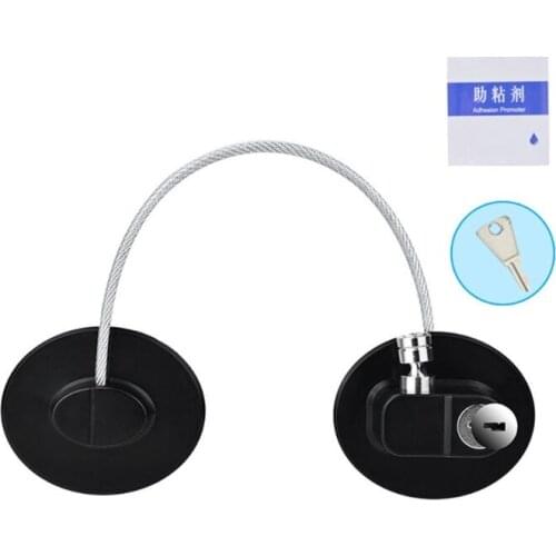 Child Safety Lock Window Kids Security Refrigerator Door Lock Limit with Key Protector Device Adhesive