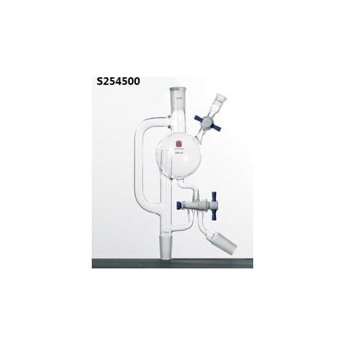 S254500 Distilling Head, Slovent, Take-off Joint:24/40, Capacity:500ml, Double Oblique Stopcock Bore:2mm