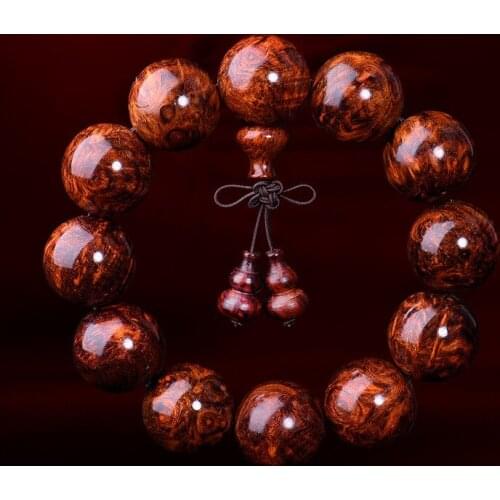 Hainan Huanghua pear scar water ripple hand string 2.0 sea yellow old material Buddha beads men universal couple series bracelet