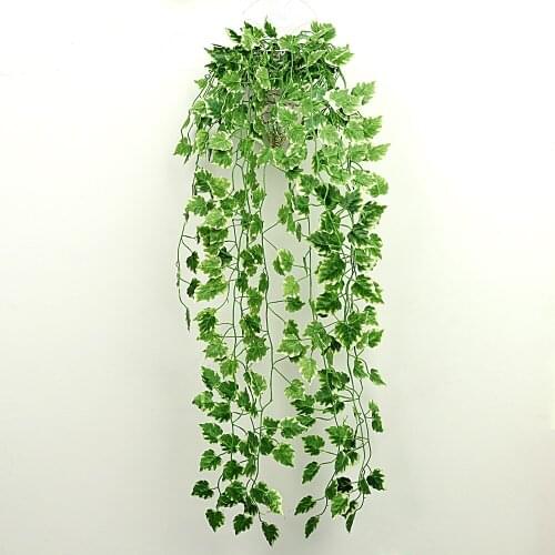 Artificial Plant Evergreen Leaf Vine Green Ivy Wall Home Decor Simulation Leaf Rattan Flower Garland Vine Rattan Home Decoration