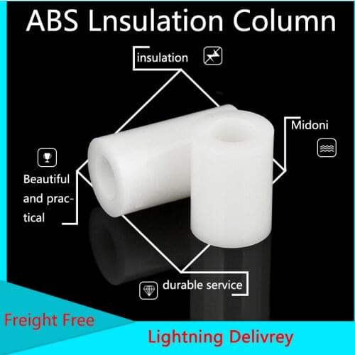 Insulation column plastic post straight through column nylon sleeve ABS gasket round hole pillar interval column M3M4M5 100Pcs