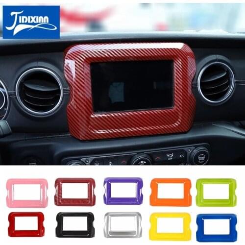 MOPAI 7 Inches Car GPS Navigation Decoration Frame Stickers Accessories for Jeep Wrangler Sahara JL for Gladiator JT 2018