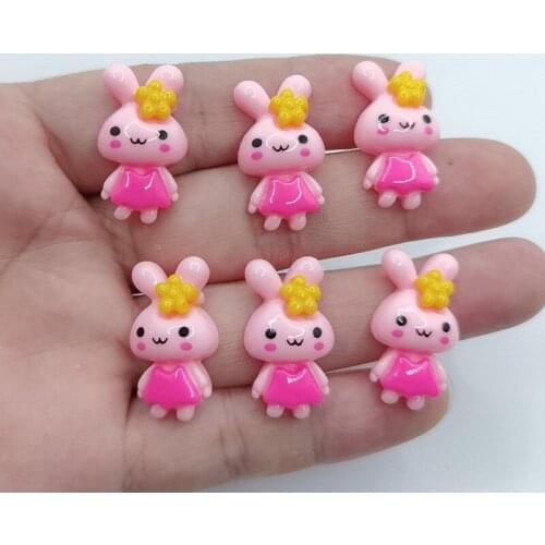 10/30Pcs/Pack Kawaii Cute Mixed Mini Rabbit Flat Back Resin Cabochons Scrapbooking DIY Jewelry Craft Decoration Accessorie