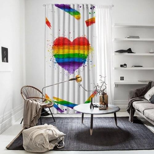 LGBTQ + Gay Pride Blackout Curtain,Window,1 Panel,Custom Size,Gay Pride Day, lesbian LGBTQ.Gay Friendly
