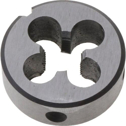 M10 x 1.00 Fine Thread Male Tap Tool Set Straight Grooved Wire Tap Round Die Hand Tool Accessories