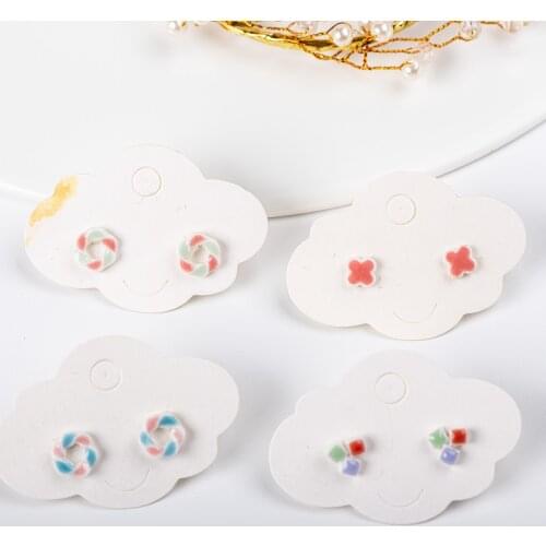 Small Cute Colorful Summer Ceramic Earrings Korean style Flower Bear Geometric Food Stud Earrings Set For Women #KZ326
