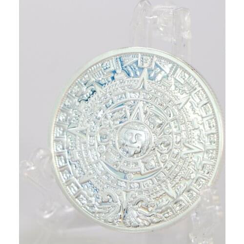 Mexican Mayan silver plated foreign commemorative coins silver plated Commemorative Medallion alloy plated Medallion