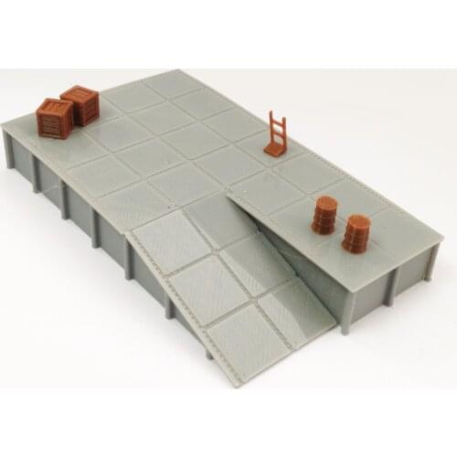 Outland Models Platform / Loading Dock (wide) w Goods HO Scale Train Railway