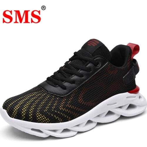 SMS Mens Sneakers Outdoor Running Shoes Mesh Breathable Male Blade Height Increase Shoes Fashion Men Shoes Masculino Adulto