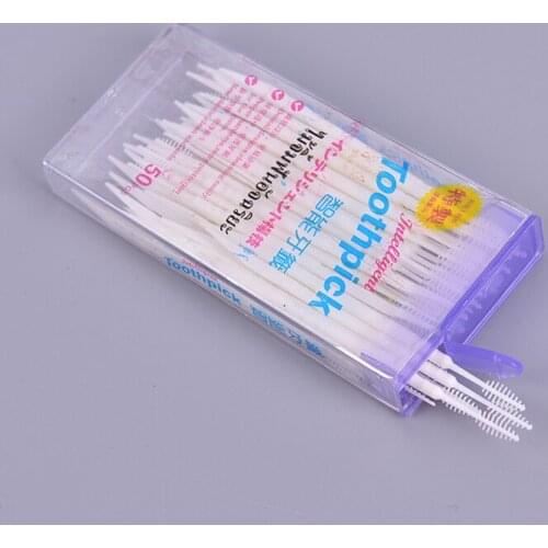 New 100Pcs Double Superfine Tooth Stick Dental Floss Rods Brush Bamboo Stick Dental Oral Care Clean Teeth Food Residue Toothpick