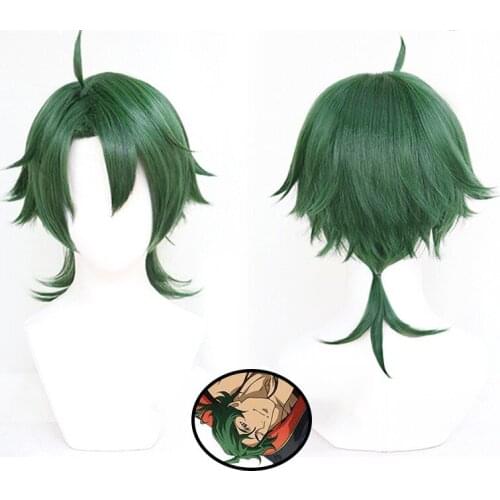 Anime SK8 the Infinity Joe Cosplay Wig SK Green Short Wig Heat-resistant Fiber Hair + Wig Cap Carnival Party Role Play Men
