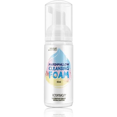 ICONSIGN 60ml per bottle Marshmallow Cleansing Foam Suitable for face and Eyelash clean eyelash makeup