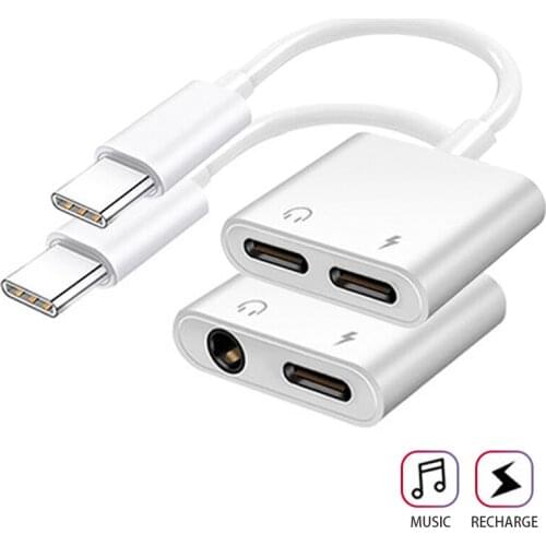 Type C to 3.5 Jack Earphone Cable USB C to AUX USB C Adapter For Huawei P30 pro Xiaomi Samsung Headphone Type C Converter