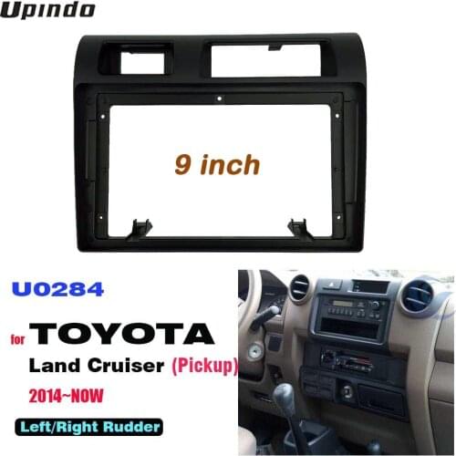 2 Din 9 Inch Car Radio installation DVD GPS Mp5 ABS PC Plastic Fascia Plane Frame For TOYOTA Land Cruiser Pickup 2014+ Dash Kit