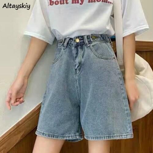 Shorts Women High Waist Preppy Straight Leisure College Simple All Match Popular Stylish Loose Female Korean Style Streetwear