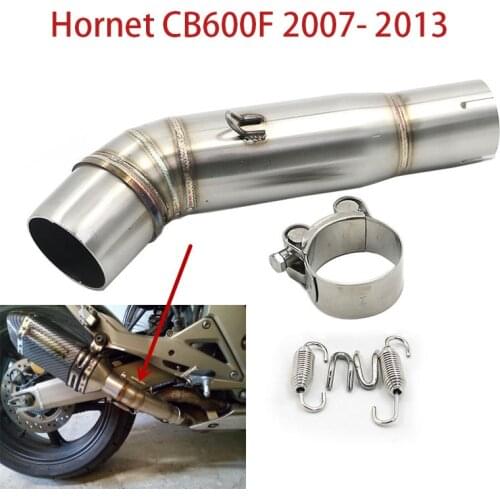 Slip-on Motorcycle Exhaust Muffler Middle Link Pipe Escape Connection Pipe For Honda CB600F CB 600F Hornet 2007- 2013 Hornet 600