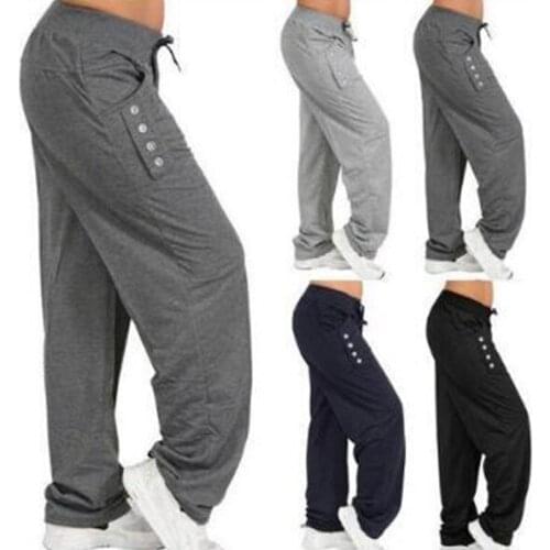 Sports Pants Womens Fitness Running Training Yoga Pants Thickened Wide Leg Pants