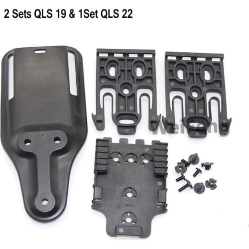 Tactical Safa Quick Locking System Kit Drop Thigh Leg Holster Belt Loop Paddle Adapter with QLS 19 22 for Glock 17 Beretta M9