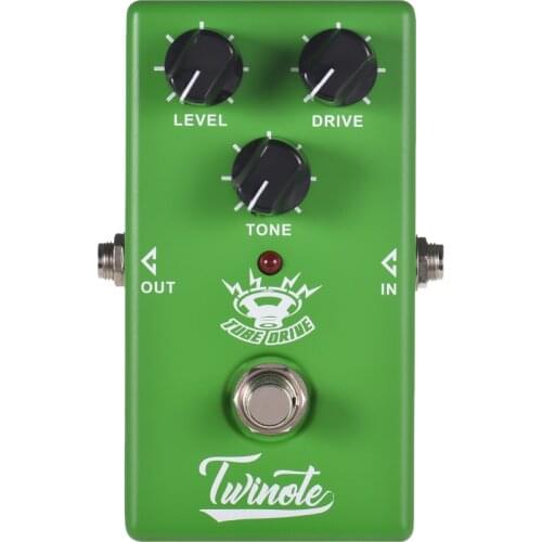 Twinote TUBE DRIVE Analog Overdrive Guitar Effect Pedal Processsor Full Metal Shell True Bypass Guitar Pedal Guitar Accessories