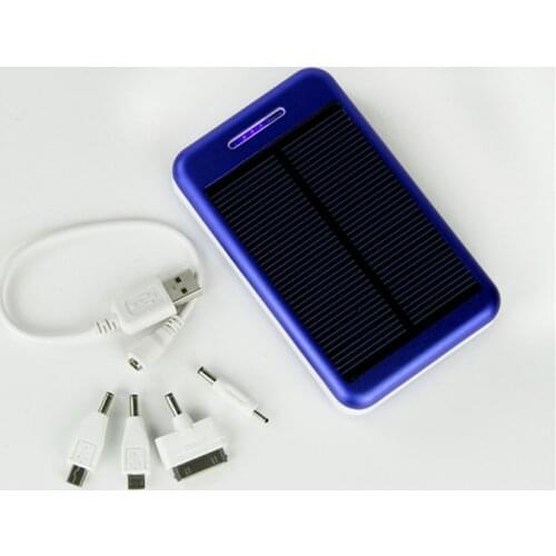 1x Solar Panel Charger dual-USB Power Bank Real 7000mAh Outdoors External Metal Shell Smart Charging Protected with Adapters