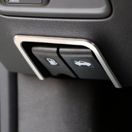 Foal Burning Stainless Steel Car Fuel Tank Switch Trim Hood Switch Cover Sticker for Renault Koleos 2017 2018 Accessories