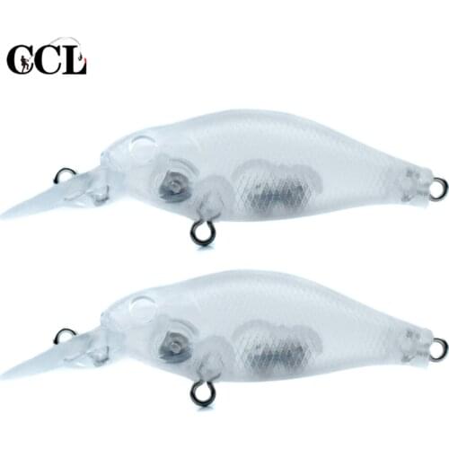 CCLTBA 15pcs/lot Rattle Hard Wobbler Blank Crankbait Fishing Lure 7cm 5.8g Unpainted Bait for Bass Fishing