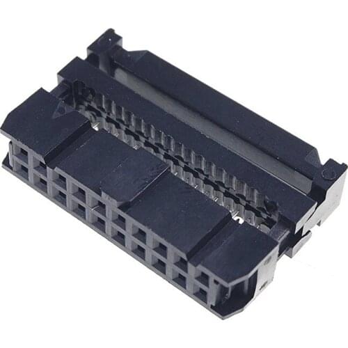 10 Pcs 0.100" 2.54mm 20 Pin dual Row IDC Connector 2 rows 20 position Rectangular Female Socket Receptacle Ribbon Cable FC-20