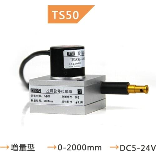 2m Measuring Range Rope Encoder Sensor Pull Wire Encoder Linear Displacement Sensor Cable Encoder TS50