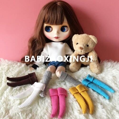 2pairs/lot Fashion 1/6 doll Pullip accessories blyth candy color socks doll socks for azone 30cm doll blyth clothing 30cm